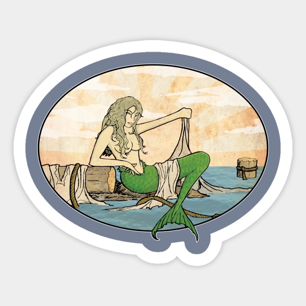 Mermaid Sticker by VintageGrim